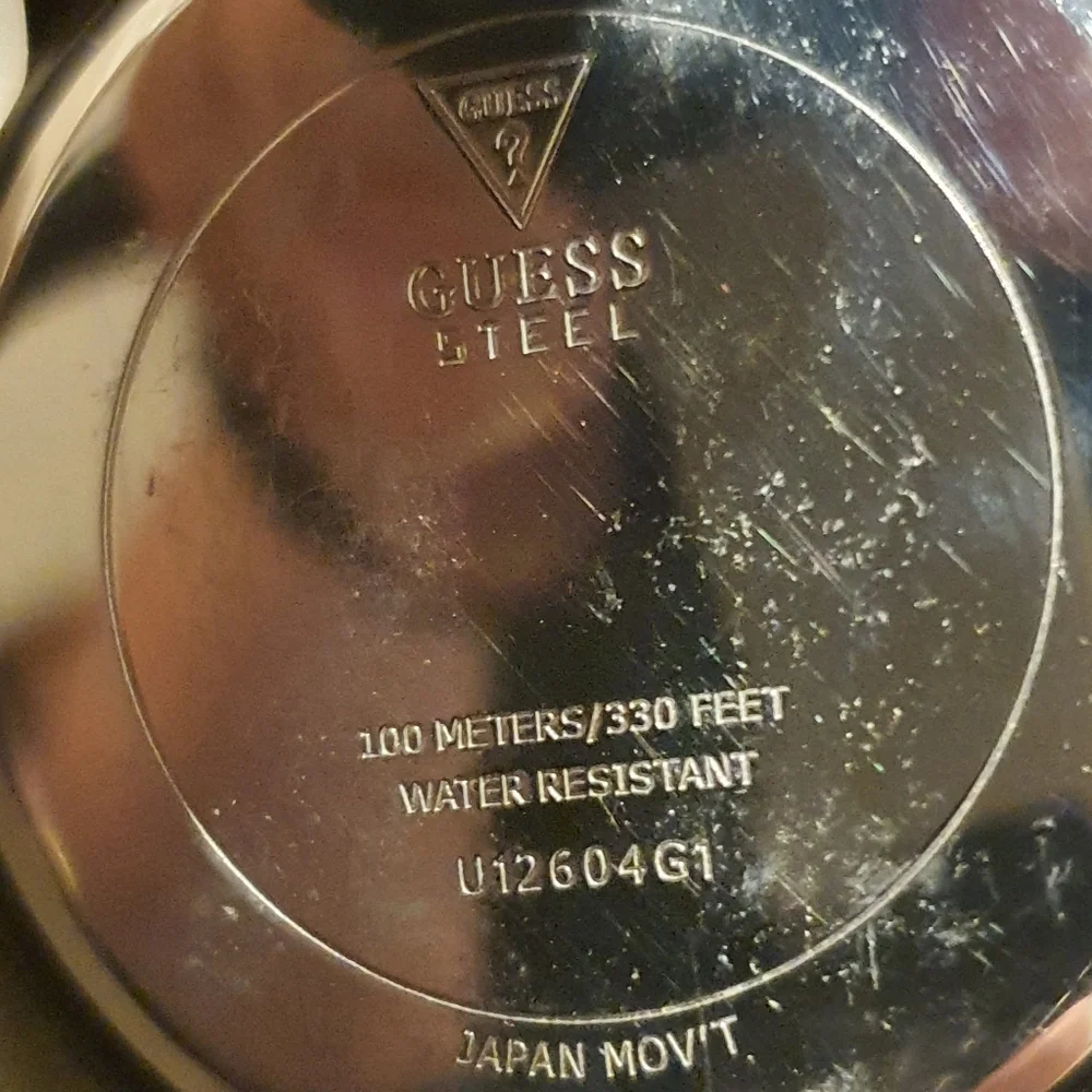 Guess Steel Black Diamond Stainless Steel Men's Watch